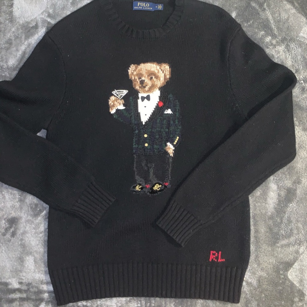 RALPH LAUREN POLO BEAR HOLIDAY SWEATER